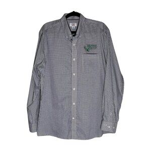 Cutter & Buck Men’s L Button Down Black White North Texas Embroidered Logo